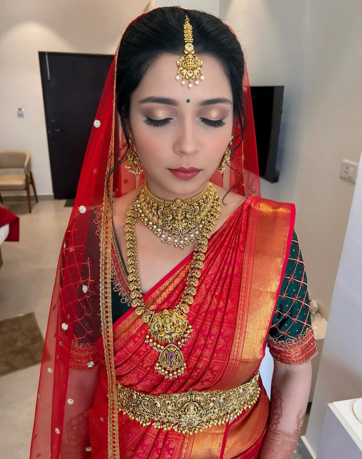 Professional bridal makeover