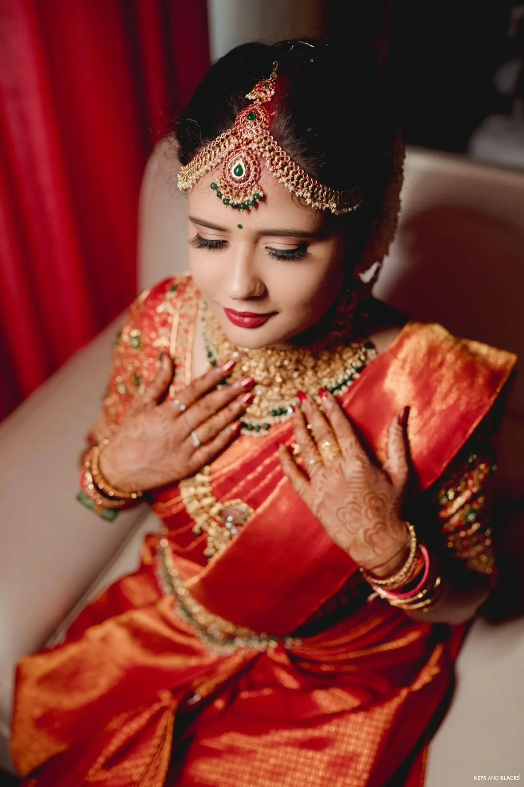 Traditional Indian bridal portrait