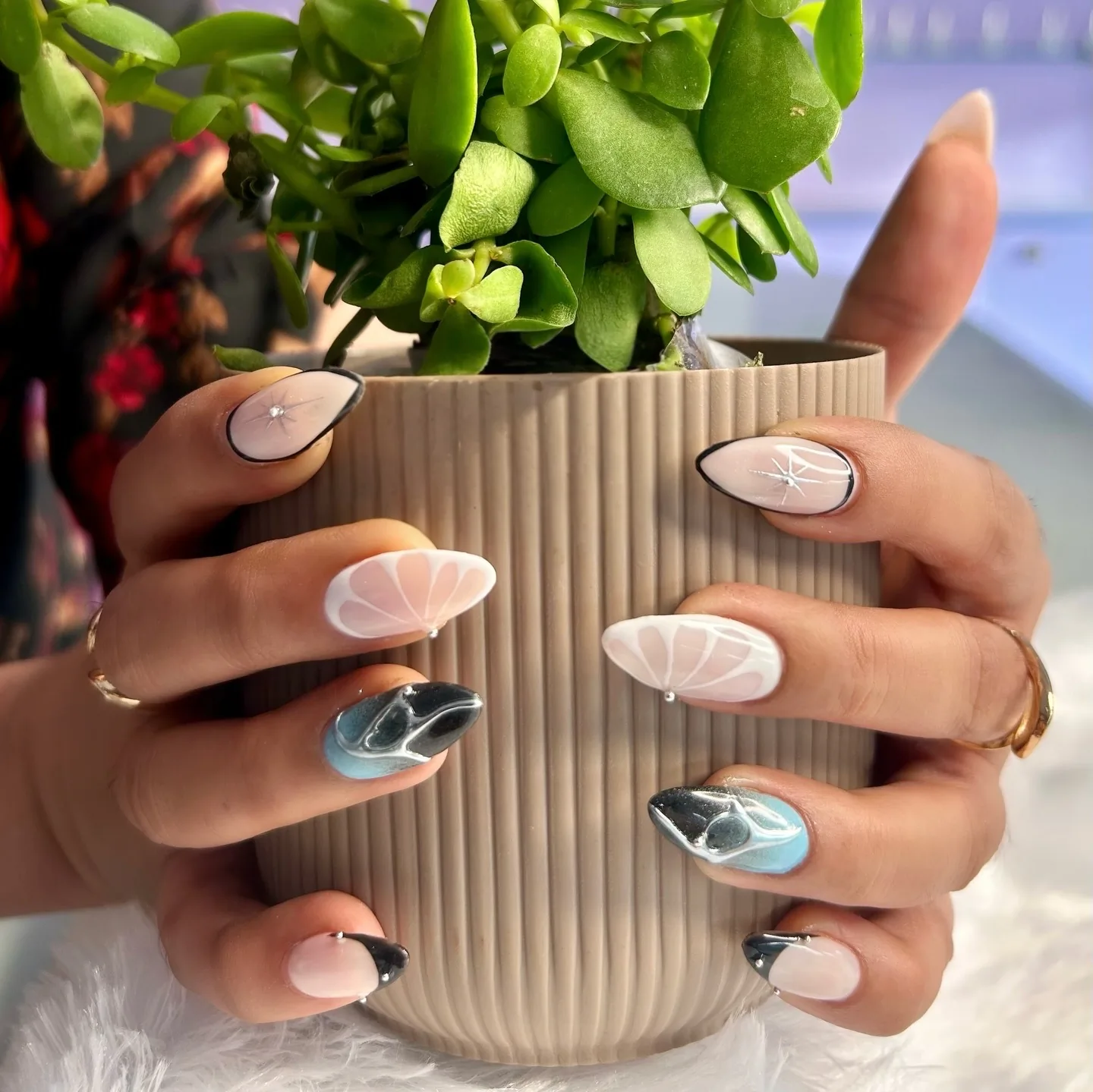 Professional nail art photoshoot